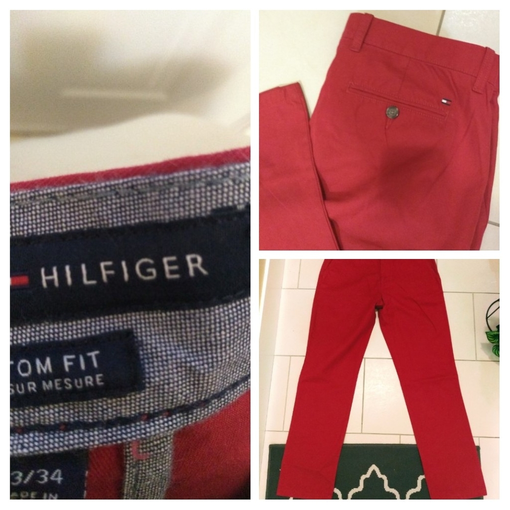 Tommy Hilfiger men's Red khakis dress pants US 33/34